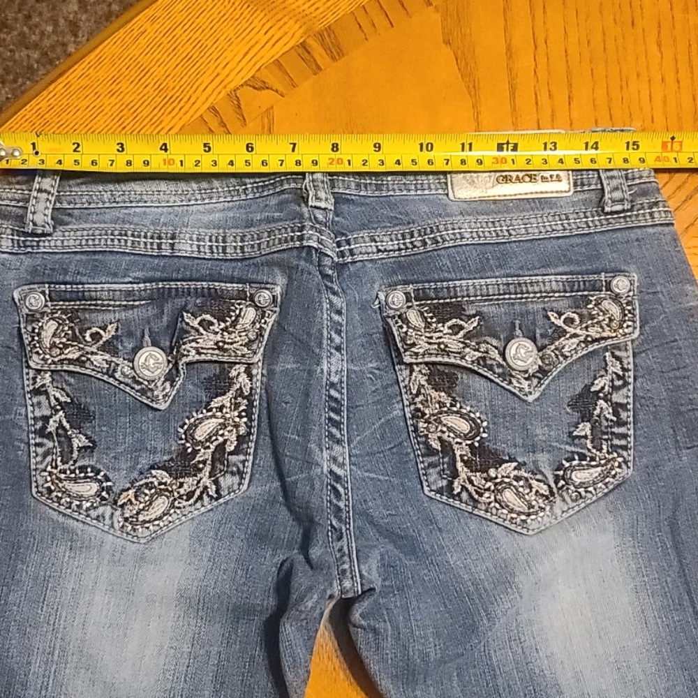 Grace In LA boot cut jeans inseam 31 inches